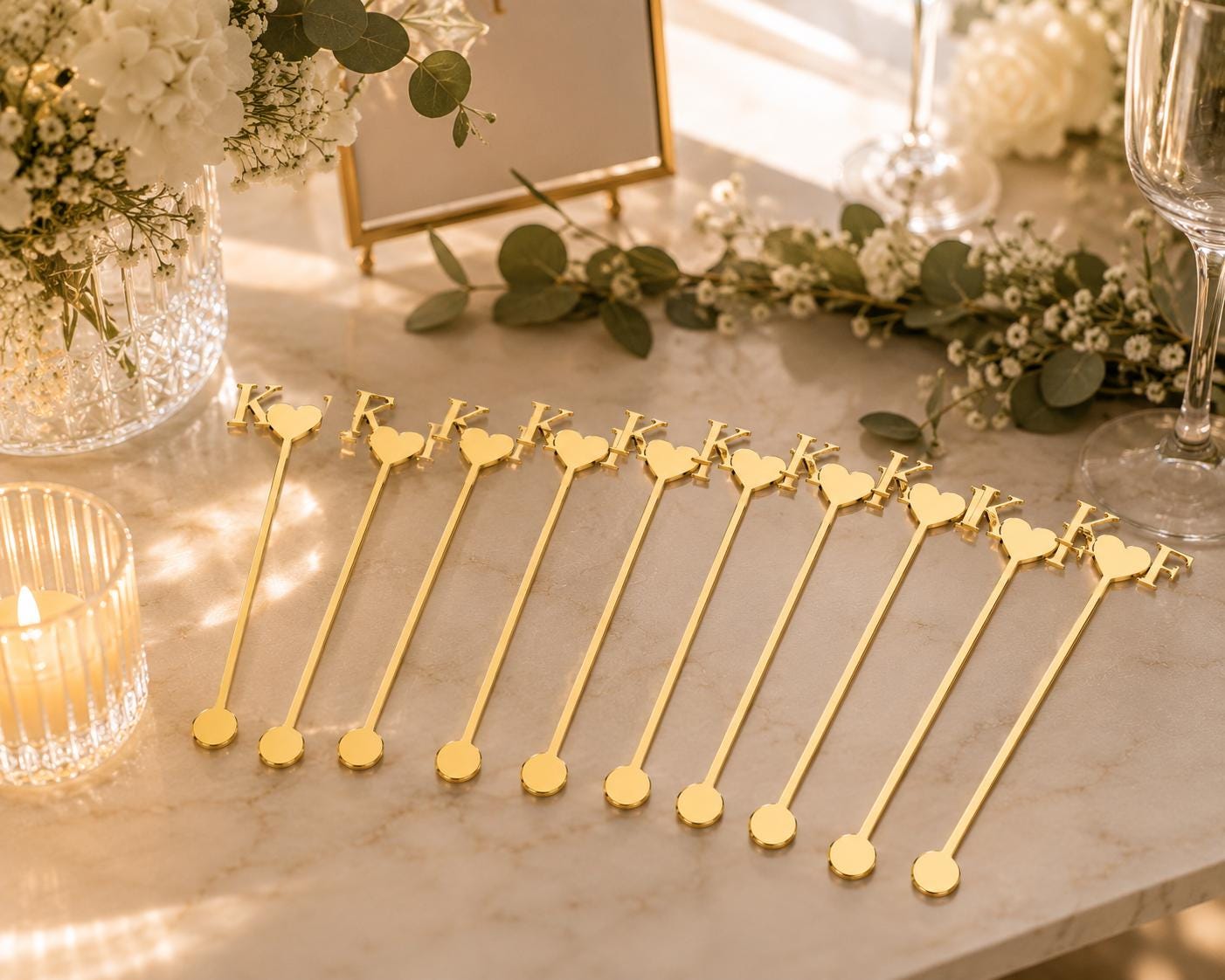 Personalized Drink Stirrers | Custom Wedding Cocktail Stirrers | Monogram Acrylic Drink Sticks | Signature Drink Decor