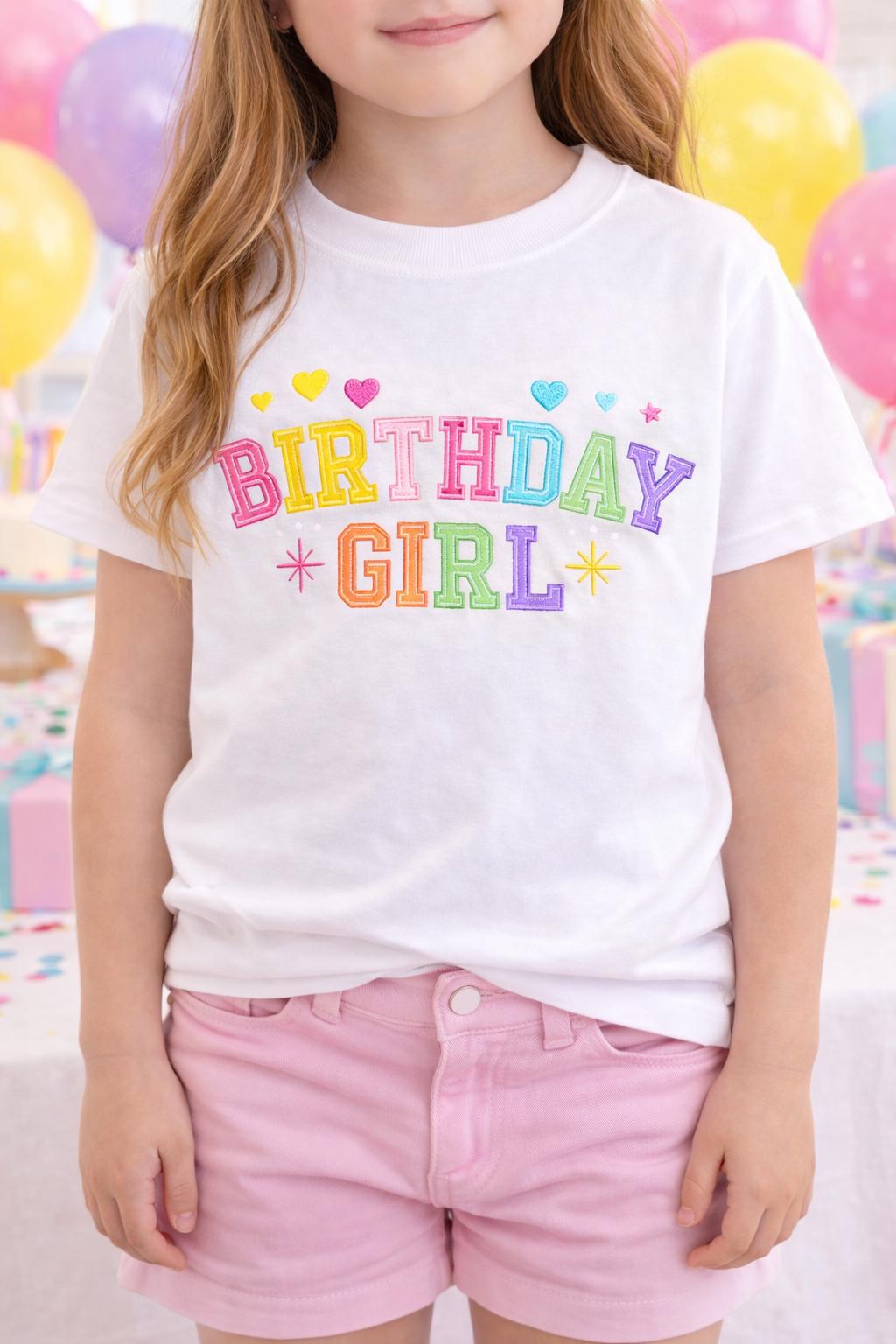 Birthday Girl jumper for child -Embroidery