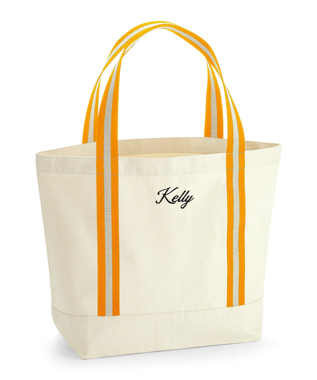 Custom Embroidered Organic Cotton Canvas Tote Bag