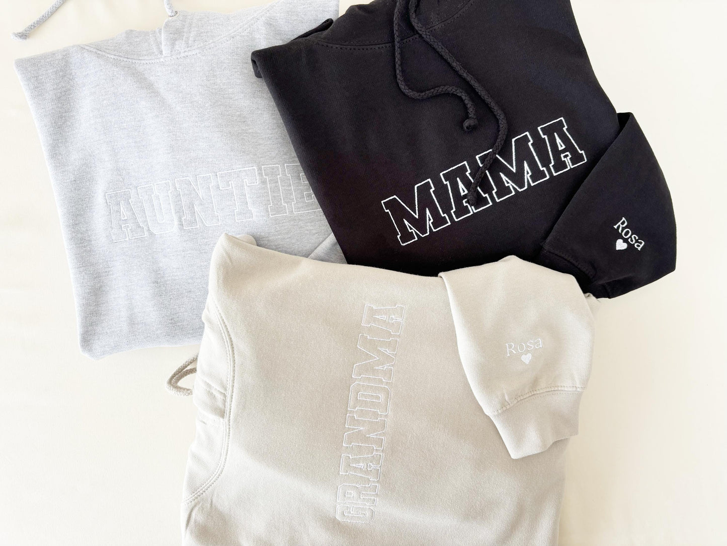 Embroidered Mama Sweatshirt: Personalized Kids Name Sleeve, New Mom Gift