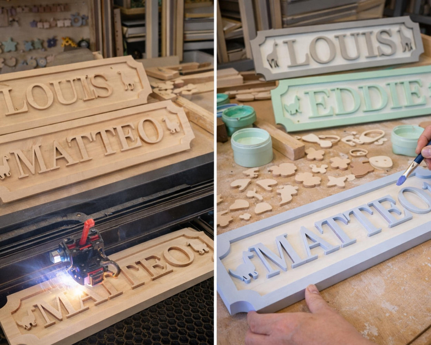 Personalized Wooden Name Sign, Nursery Decor