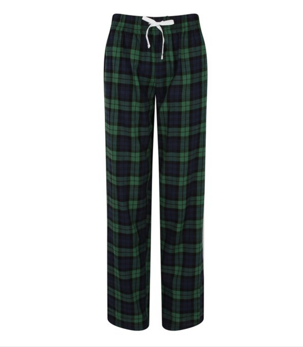 Pyjamas de Noël pour couples : Manche personnalisée, bas en flanelle écossaise