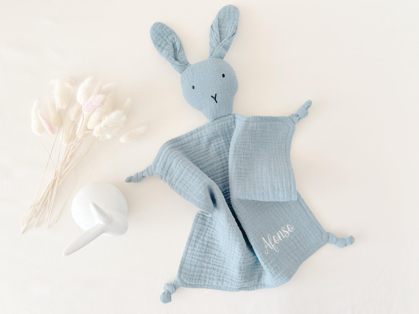 Personalized Baby Bunny Comforter: Muslin Easter Gift