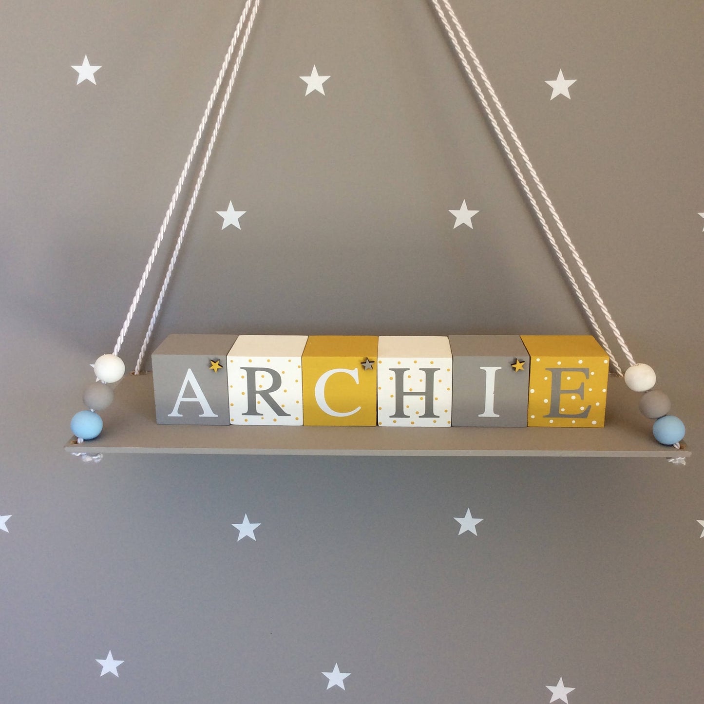 Name blocks - wooden baby name nursery and child's bedroom decor