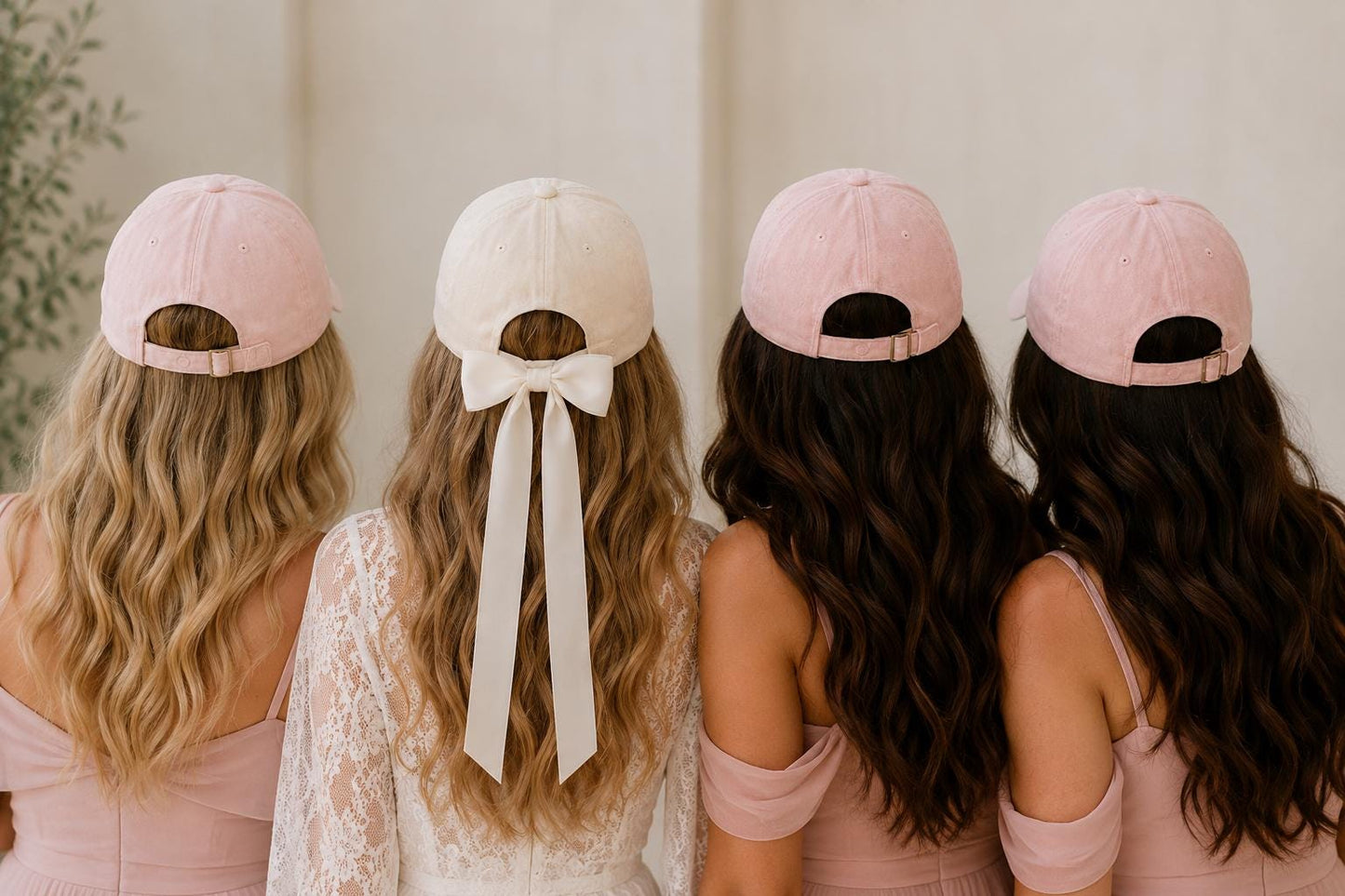 Personalised Bride Cap with Bow | Custom Bridal Party Hen Party Accessories