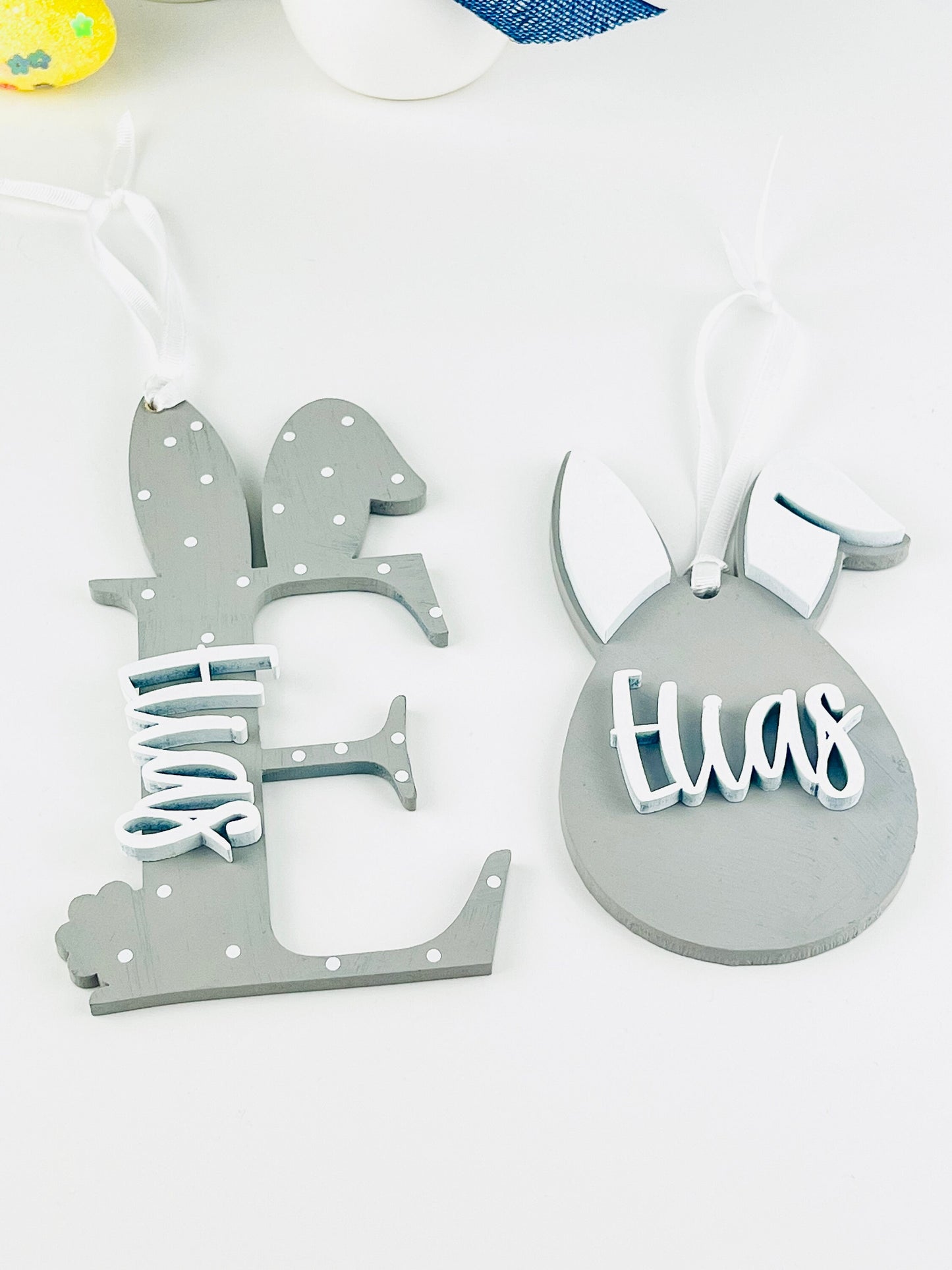 Personalized Easter Name Sign: Wooden Bunny Letter, Kids Decor