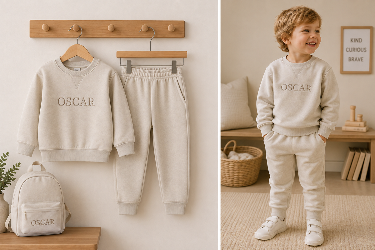Personalised Kids Tracksuit with 3D Puff Embroidery