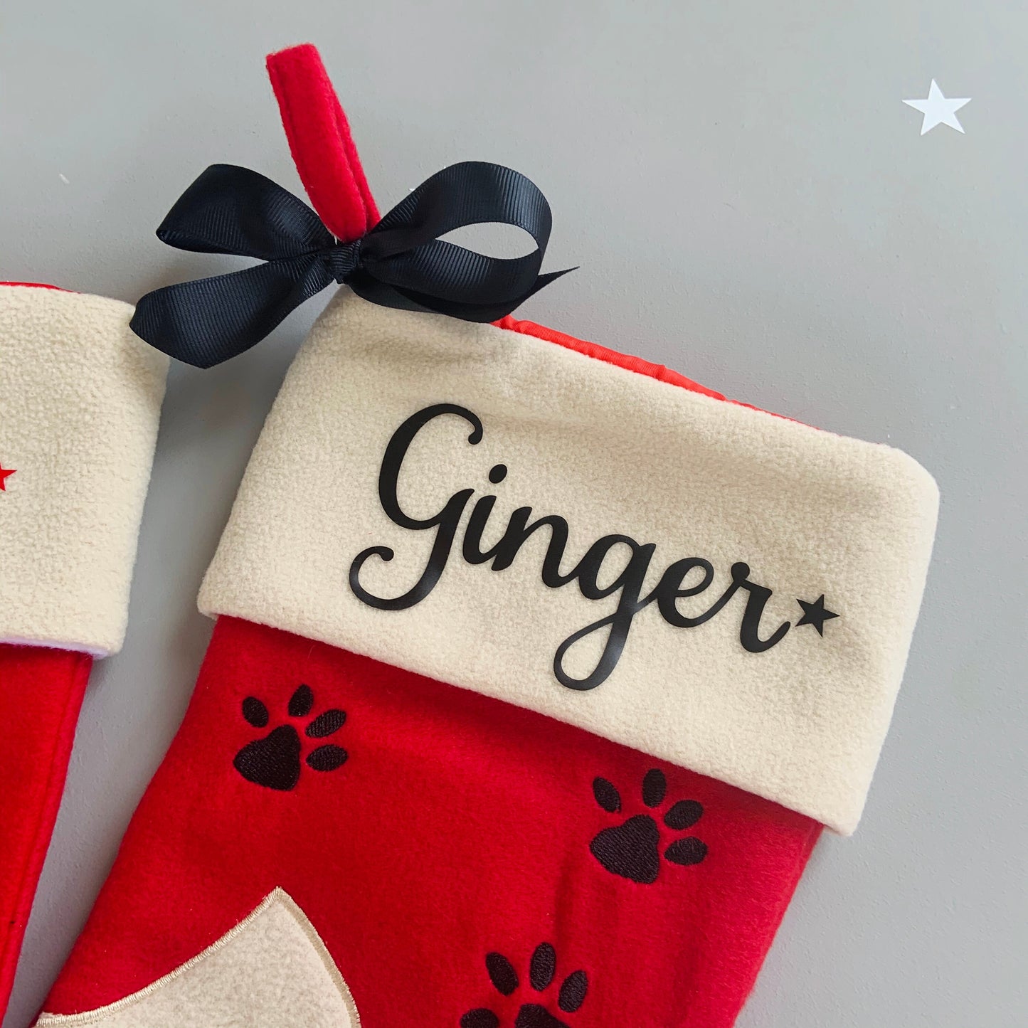 Personalized Plush Pet Christmas Stocking: Cat or Dog Design