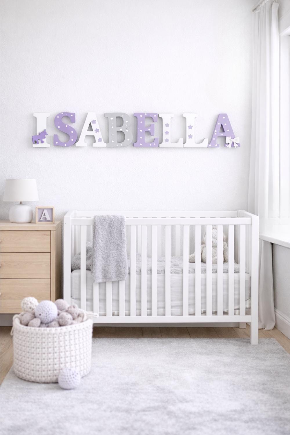 Custom Wooden Name Sign: Nursery Wall Decor