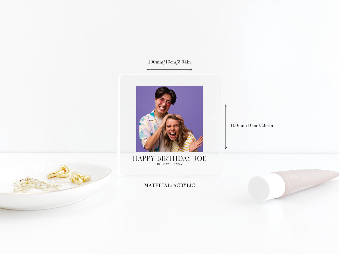 Personalized Photo Acrylic Block: Custom Family Keepsake
