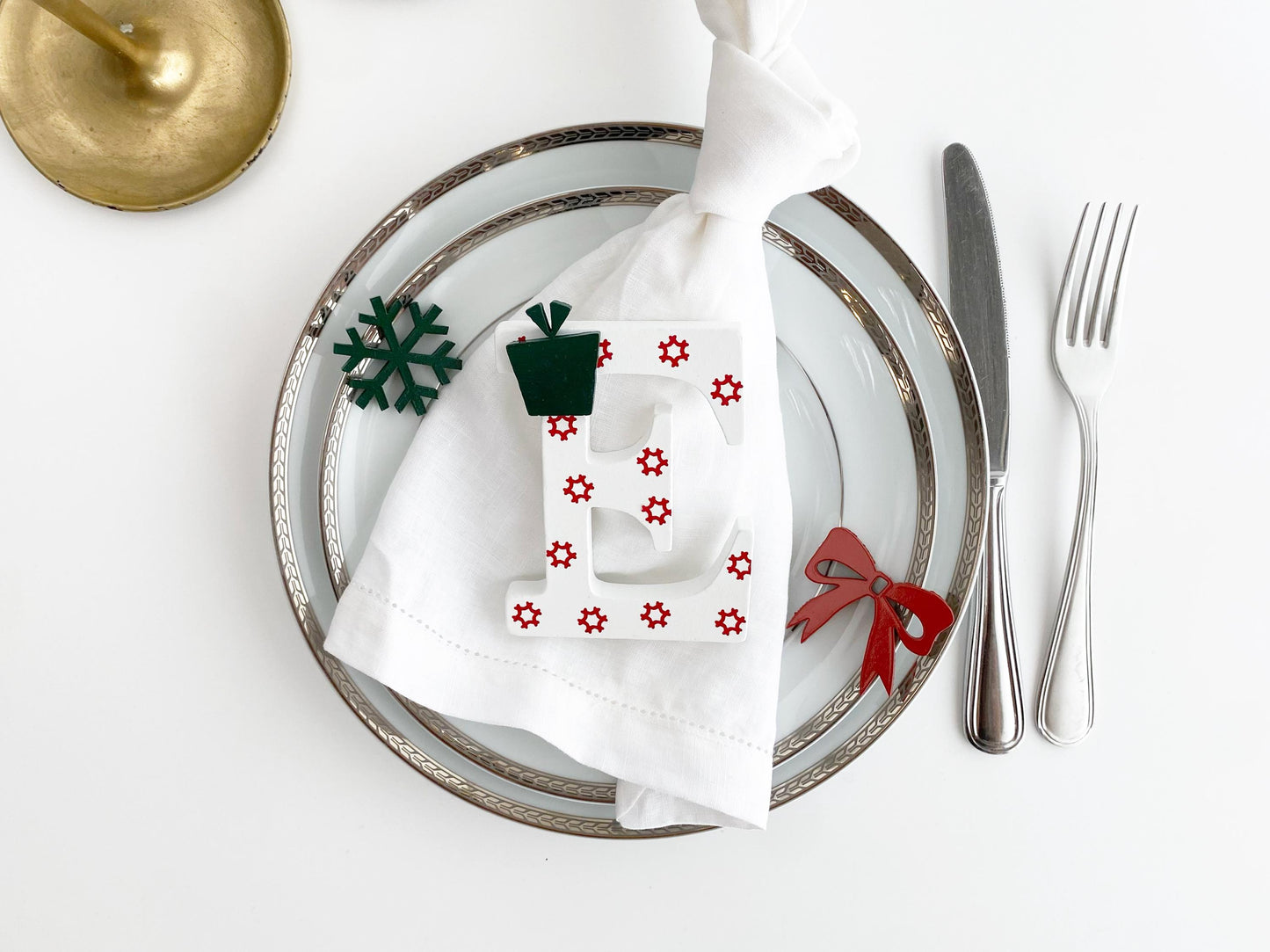 Personalized Christmas Wooden Name Letters: Holiday Table Decor