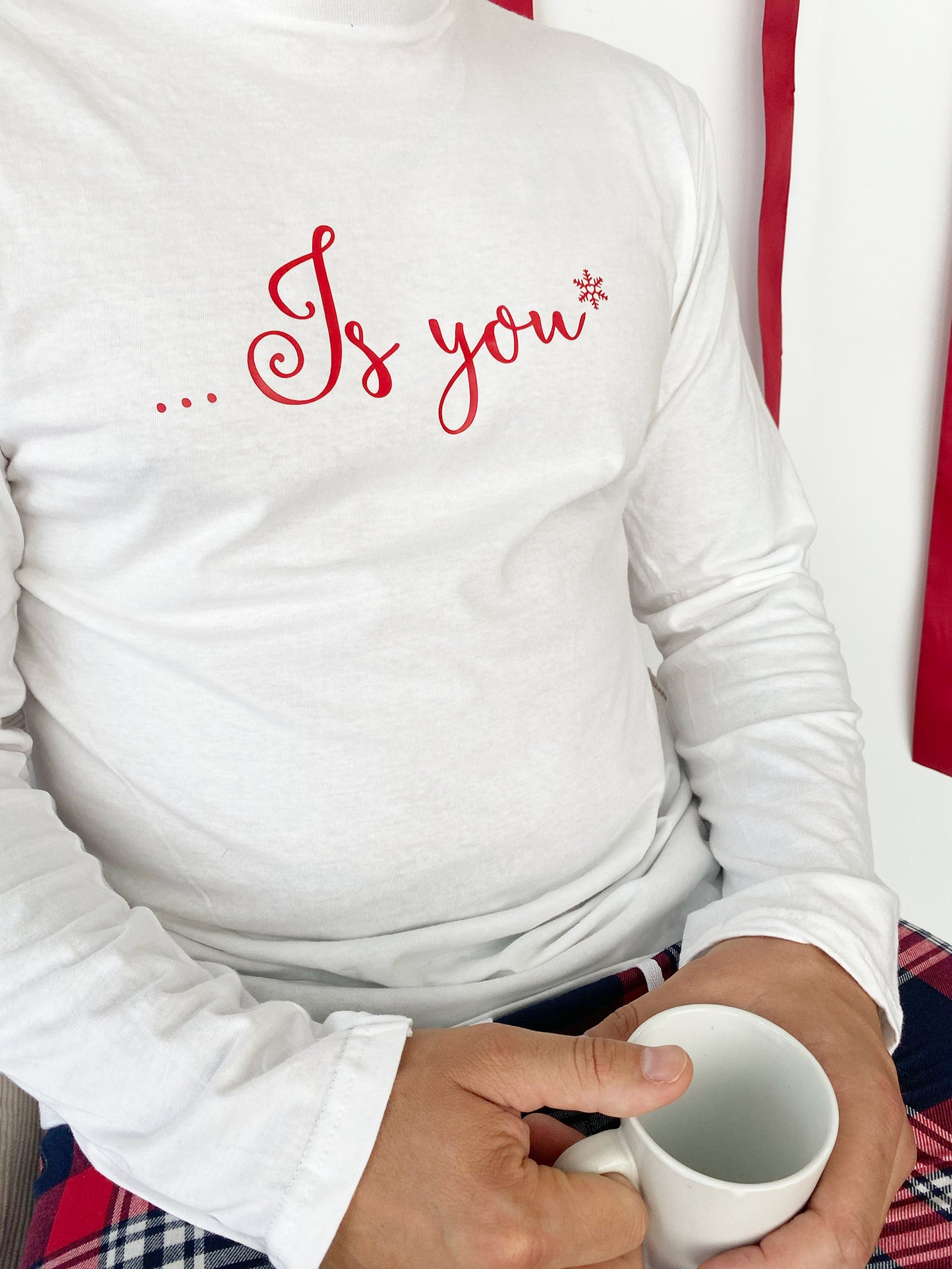 Personalized Christmas Couples Pyjamas: Flannel Tartan Matching Set