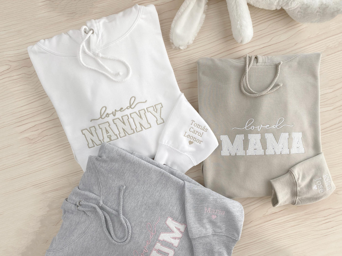 Embroidered Mama Sweatshirt: Custom Child's Name Sleeve, New Mom Gift