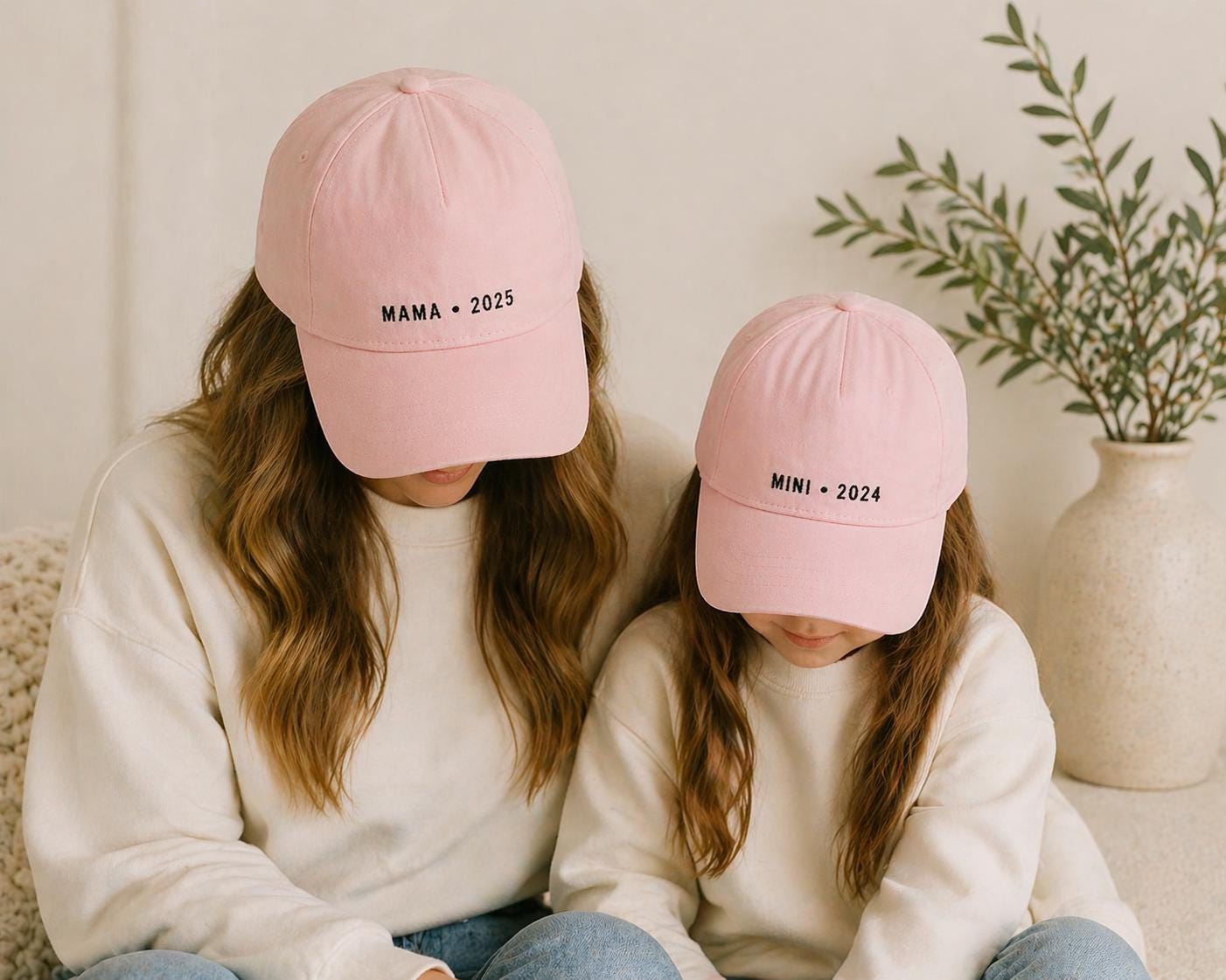 Custom Embroidered Dad and matching kids Caps, Matching Family Baseball Hats