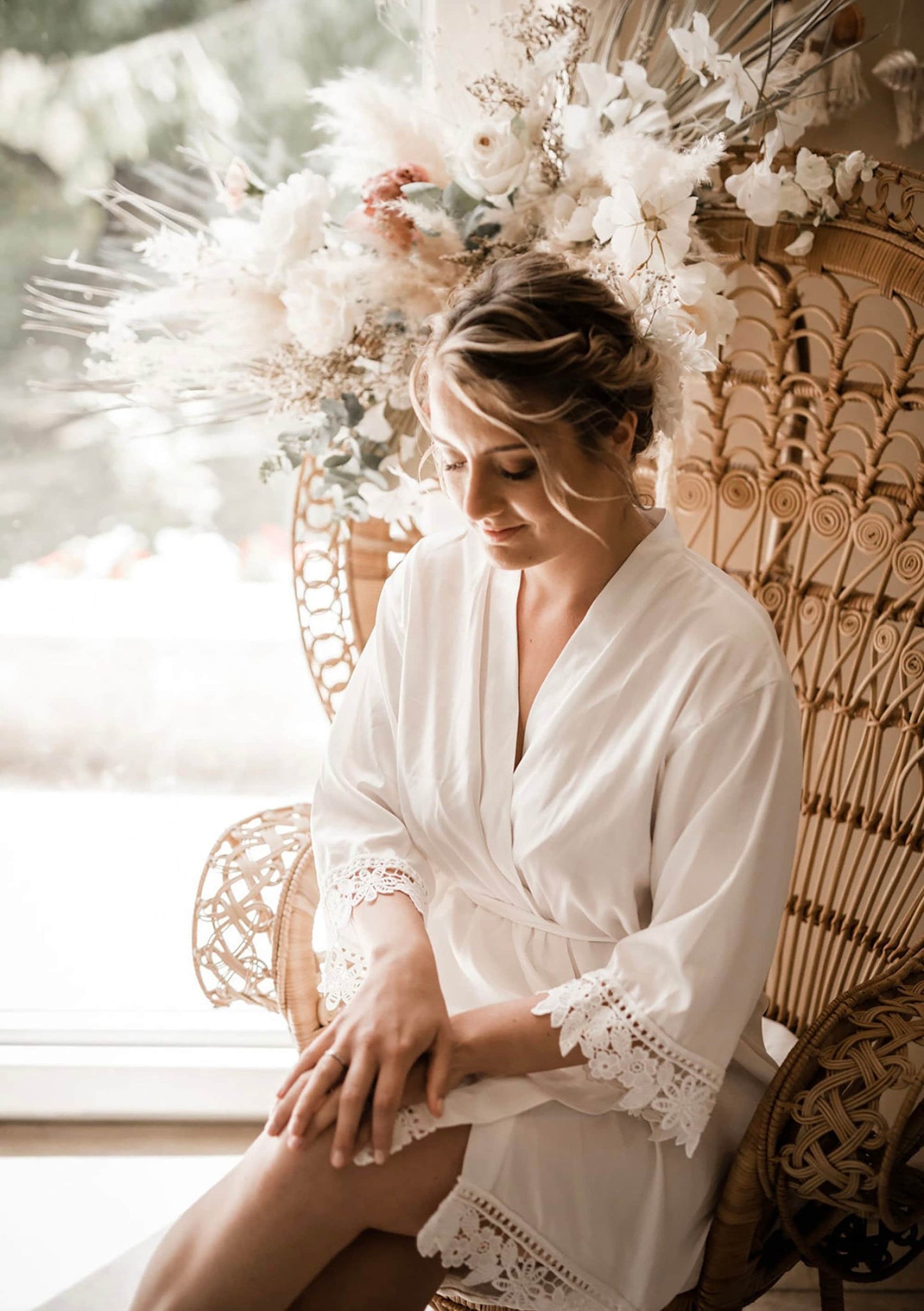 Personalized Satin Bridal Robe: Silky Kimono Bridesmaid Robes