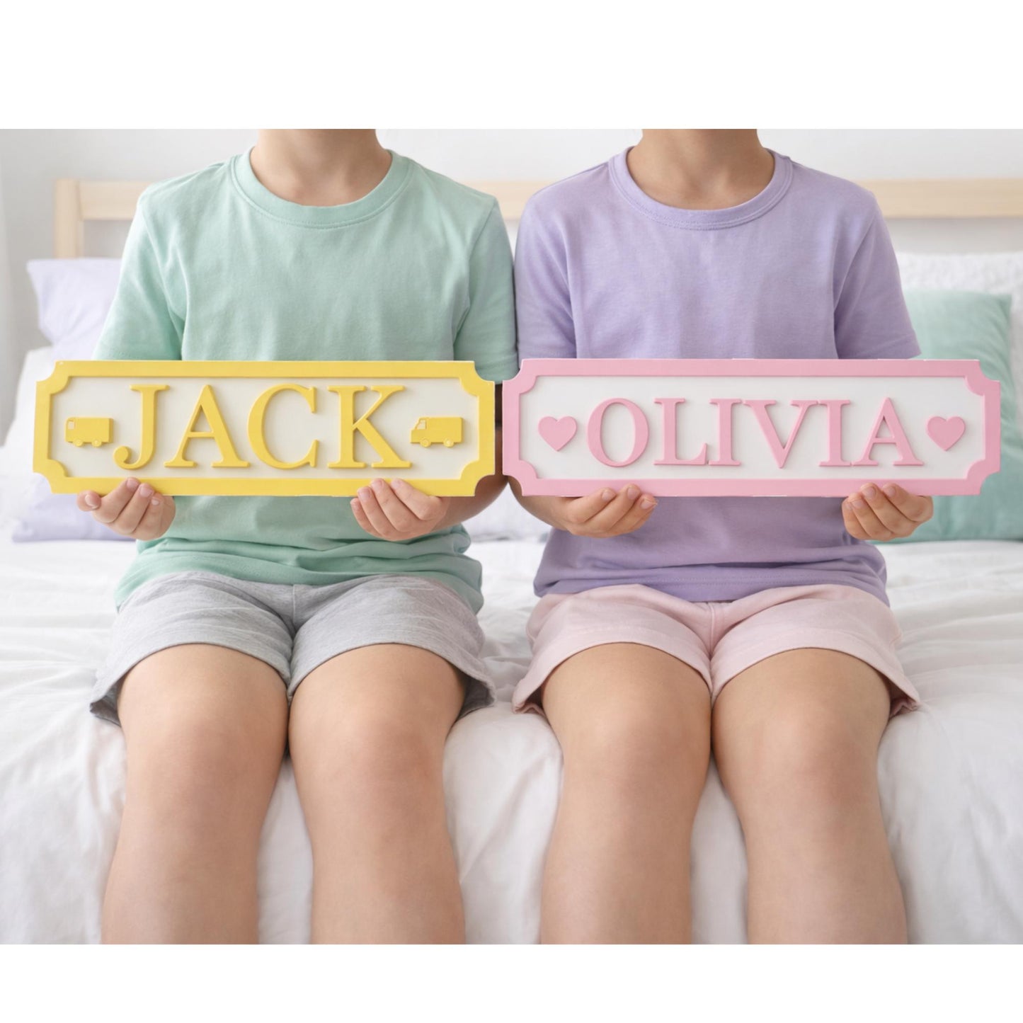 Personalized Nursery Name Sign, Wooden Baby Name Decor