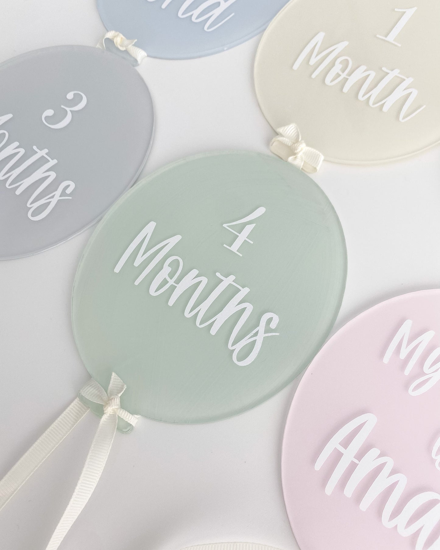 Acrylic Baby Milestone Markers, Hot Air Balloon Theme, New Baby Gift
