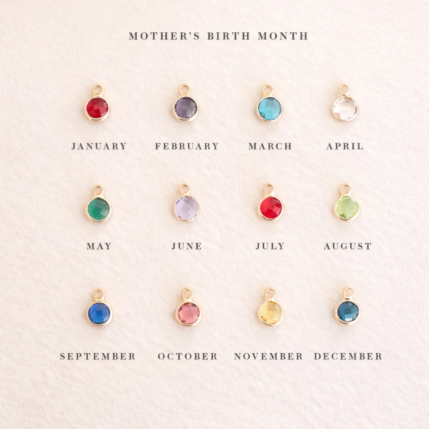 Mother’s Day Gift for Mum – Personalized Photo Keyring with Children & Birthstones, Custom Engraved Keepsake