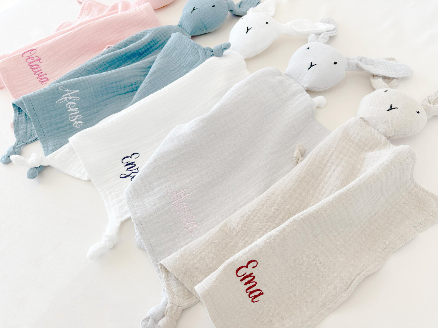 Personalized Baby Bunny Comforter: Muslin Easter Gift