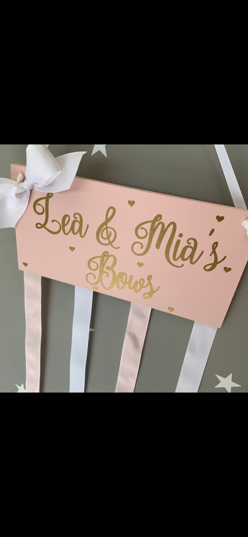 Personalized Hair Bow Holder Organizer for Girls