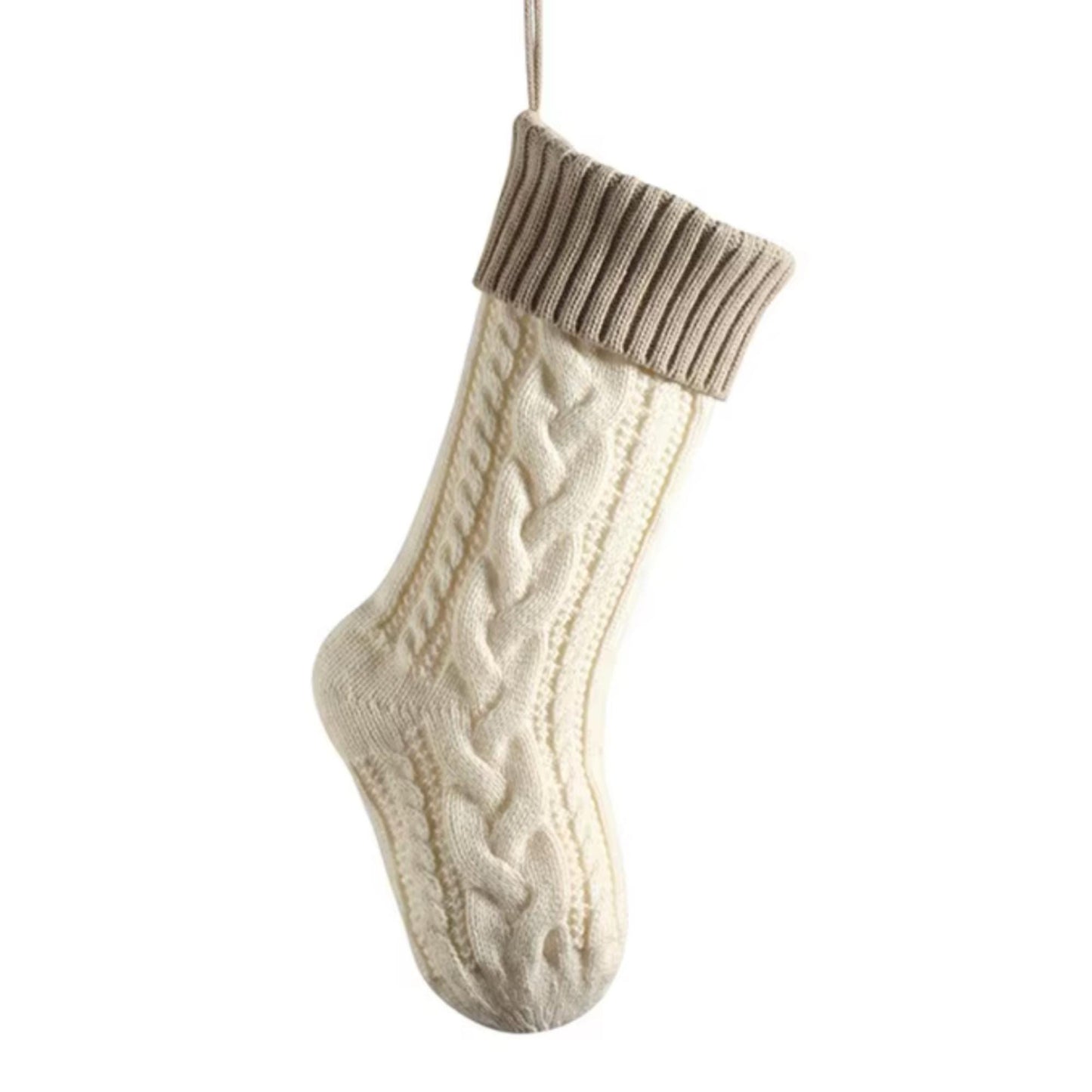 Personalized Embroidered Christmas Stocking: Cable Knit Family Stocking