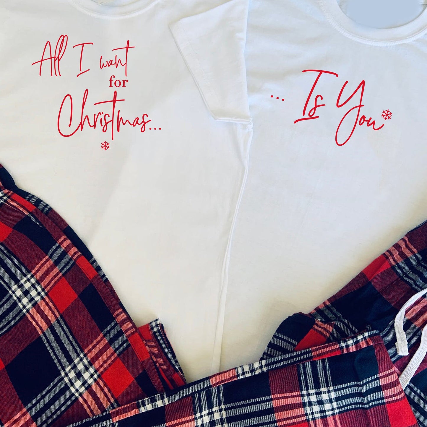 Couples Christmas Pyjamas | Matching Tartan Cotton Set