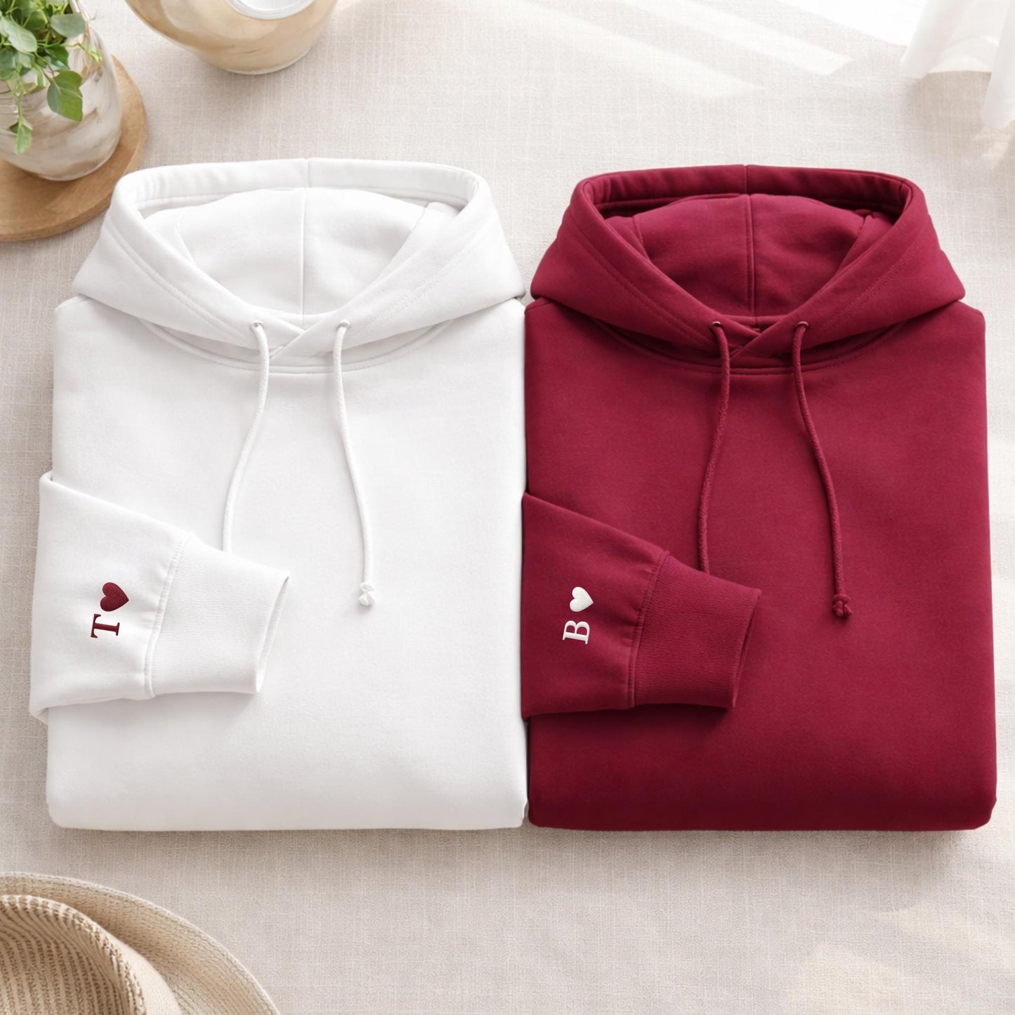 Dad / Papa / Daddy sweater hoodie, fathers day gift - embroidered with kids names on sleeve