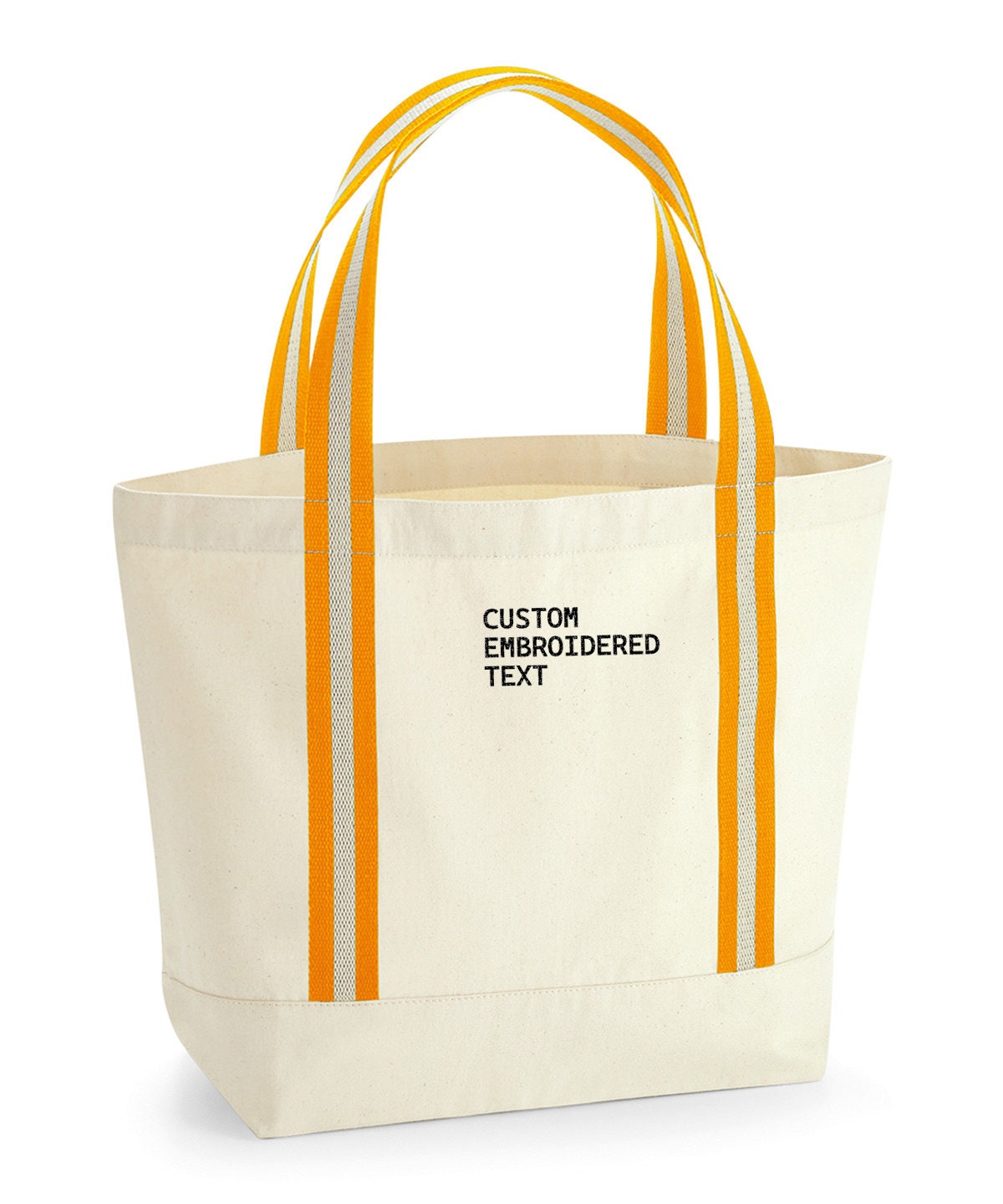 Embroidered Teacher Tote Bag: Personalized Organic Cotton Canvas Gift
