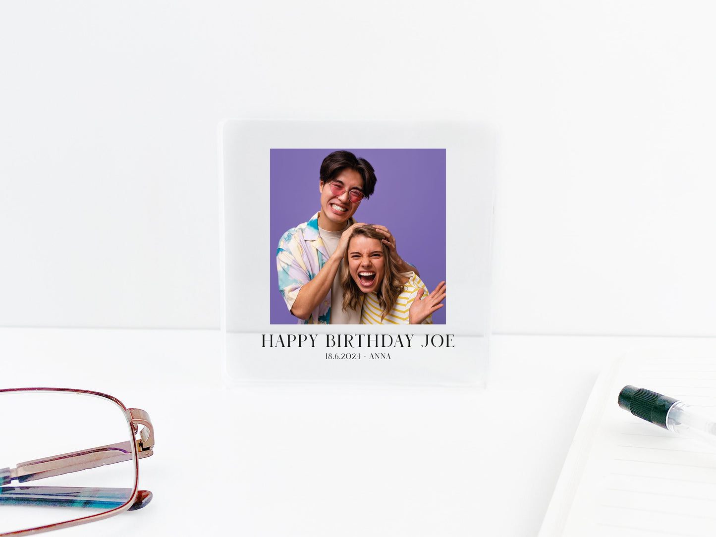 Personalized Photo Acrylic Block: Custom Family Keepsake