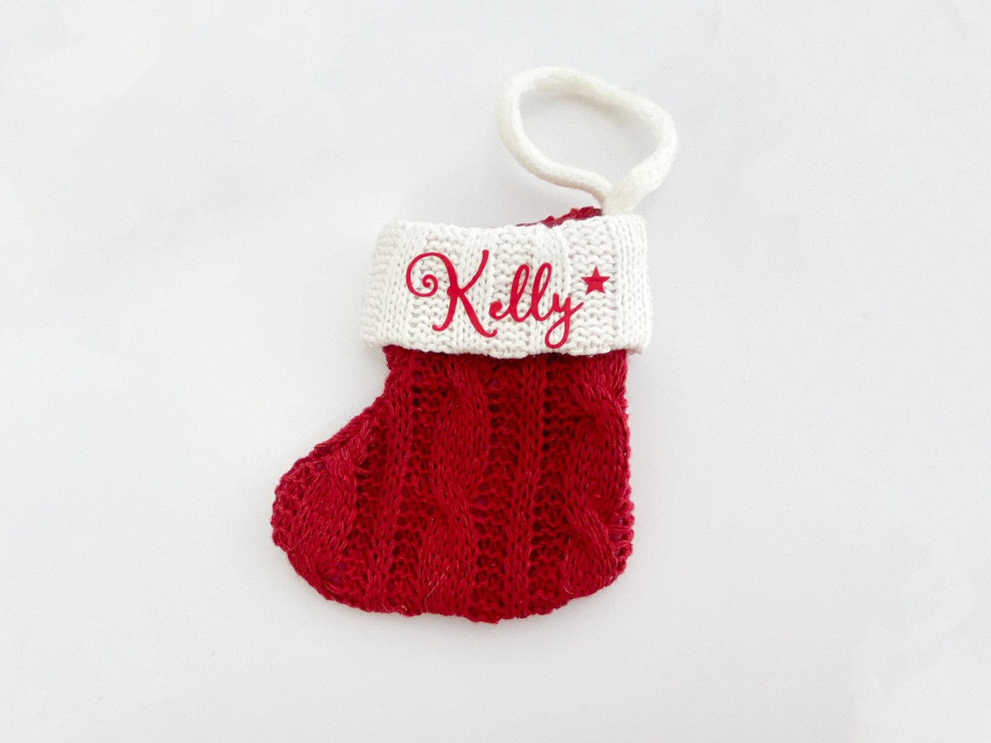 Personalized Christmas Stocking Place Setting: Holiday Table Decor