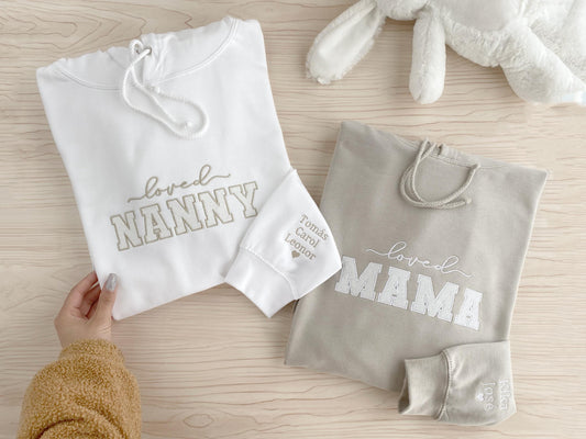 Personalized Mama Sweatshirt: Embroidered Nanny Grandma Gift