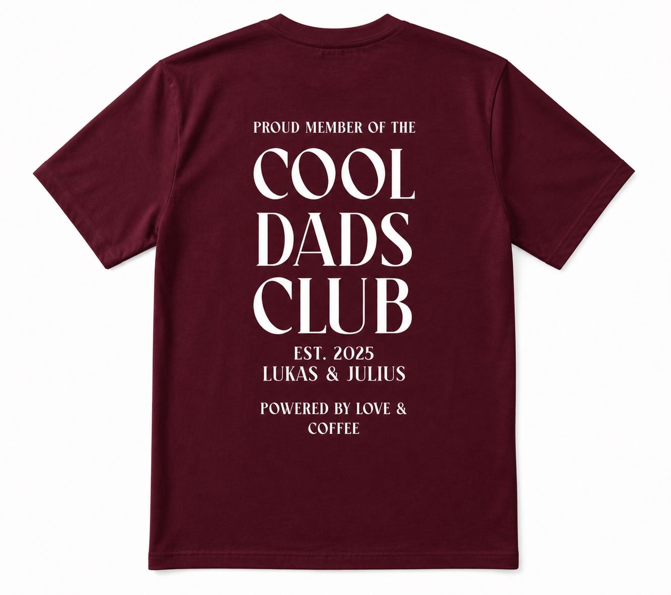 Cool Dads Club Papa T-Shirt Personalised with Names, First Father’s Day Gift, Custom Dad Shirt, New Dad Baby Announcement Tee