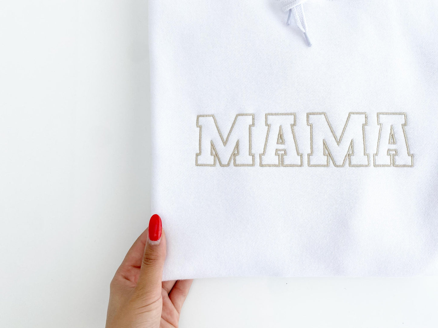 Embroidered Mama Sweatshirt: Personalized Kids Name Sleeve, New Mom Gift