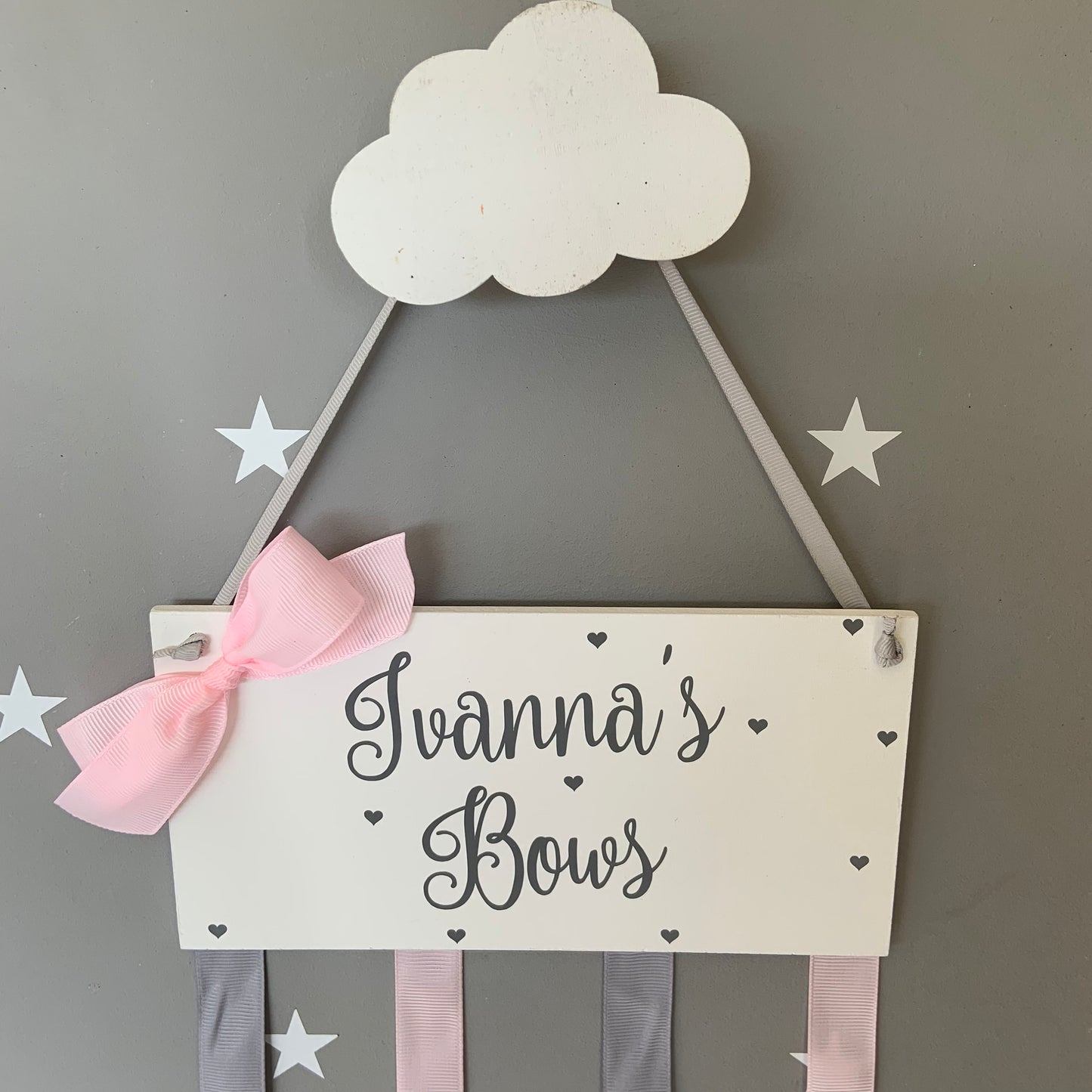 Personalized Hair Bow Holder Organizer for Girls