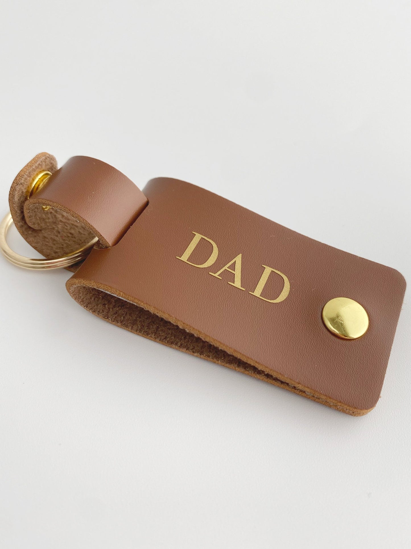 Personalized Photo Faux Leather Keyring: Custom Bag Charm Gift