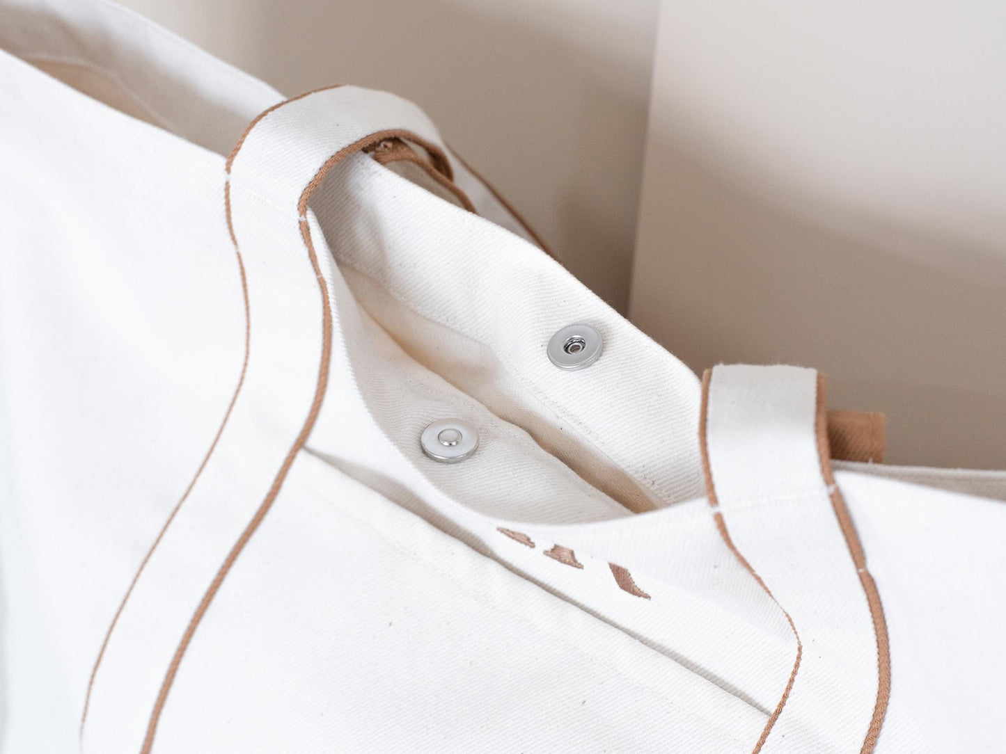 Embroidered Canvas Tote Bag: Personalized Initial Shopper