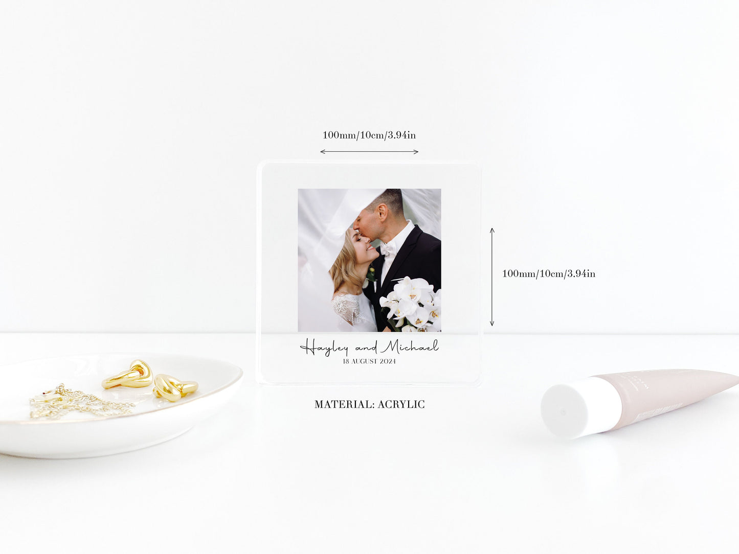 Personalized Wedding Picture Frame, Engraved Anniversary Gift
