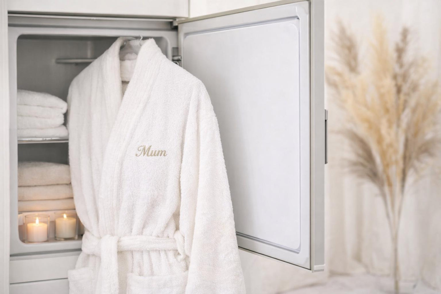 Embroidered Terry Towelling Bath Robe, Personalized Mother's Day Gift