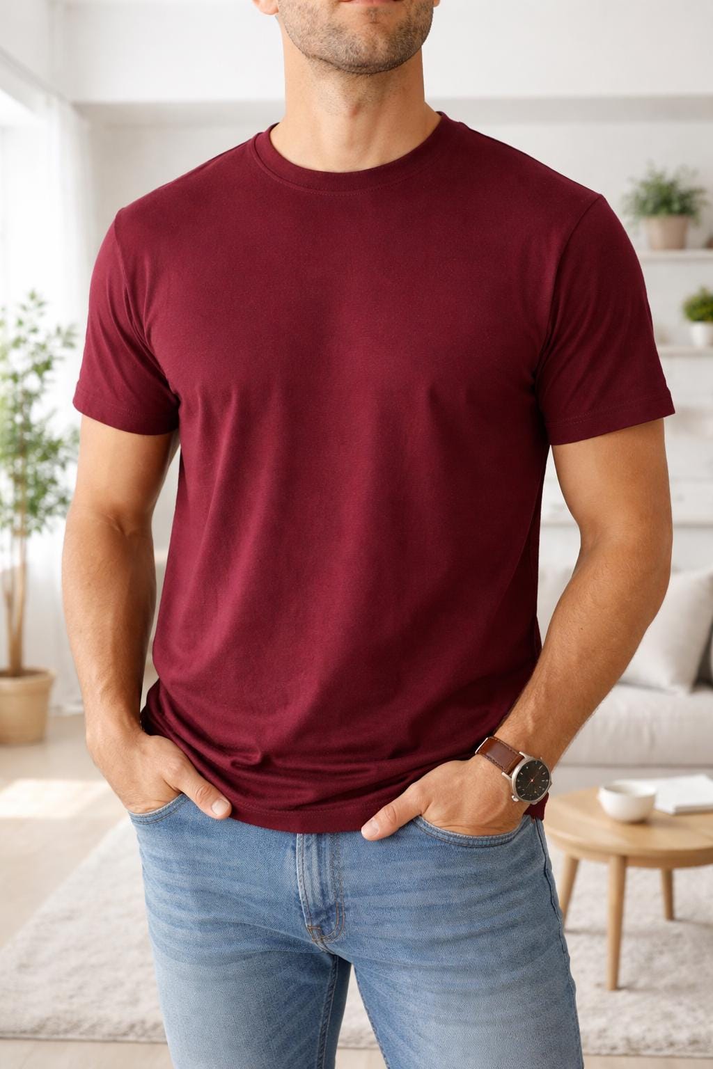 Personalised Dad Short Sleeve T Shirt - Customized child Name - Kids Name - Sleeve Embroidery