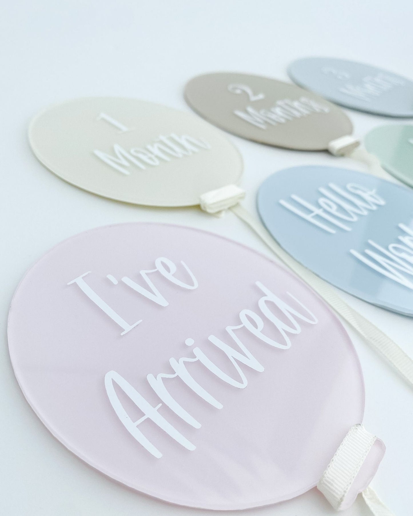 Acrylic Baby Milestone Markers, Hot Air Balloon Theme, New Baby Gift