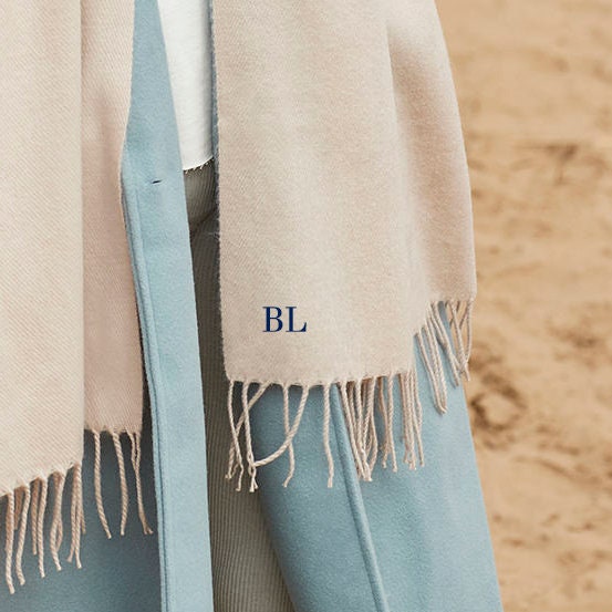 Embroidered Initial Scarf: Custom Woolly Winter Scarf