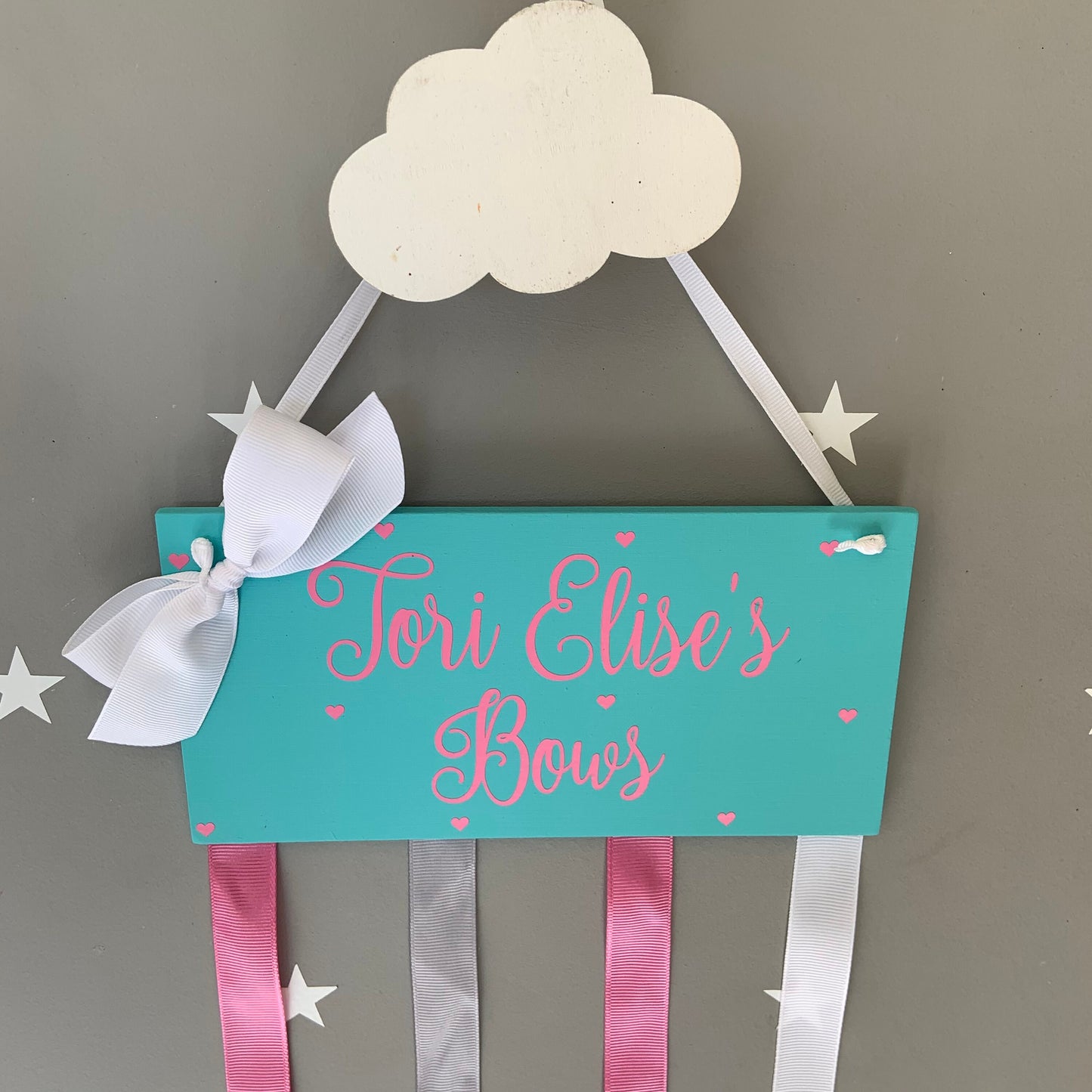 Personalized Hair Bow Holder Organizer for Girls
