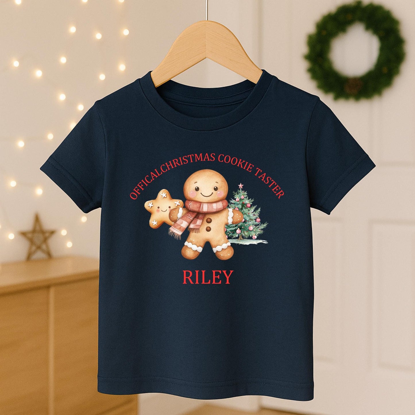 Personalized Christmas Cookie Taster Toddler Sweatshirt, Custom Name Holiday Shirt
