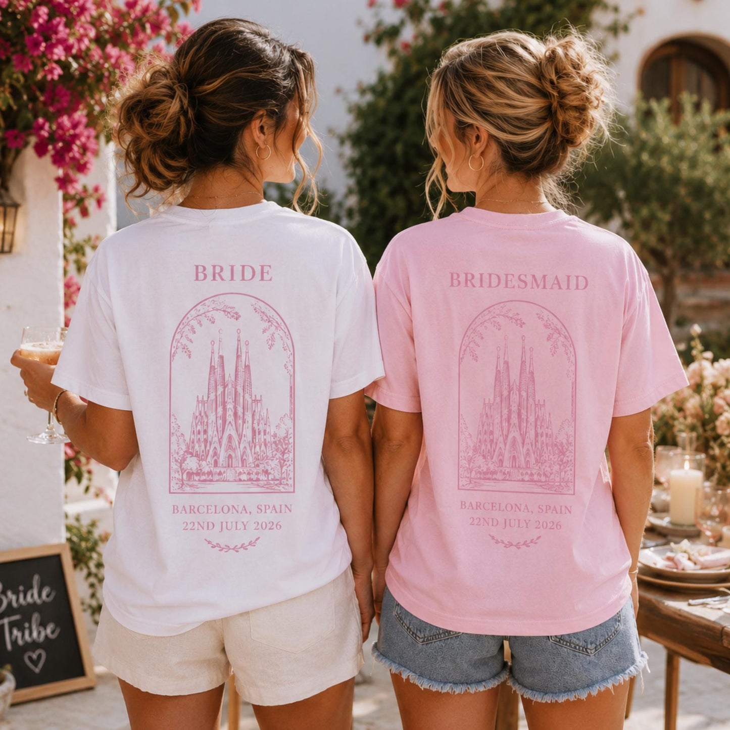 Personalised Destination Wedding Shirts: Bride, Bridesmaid, Custom Location Design