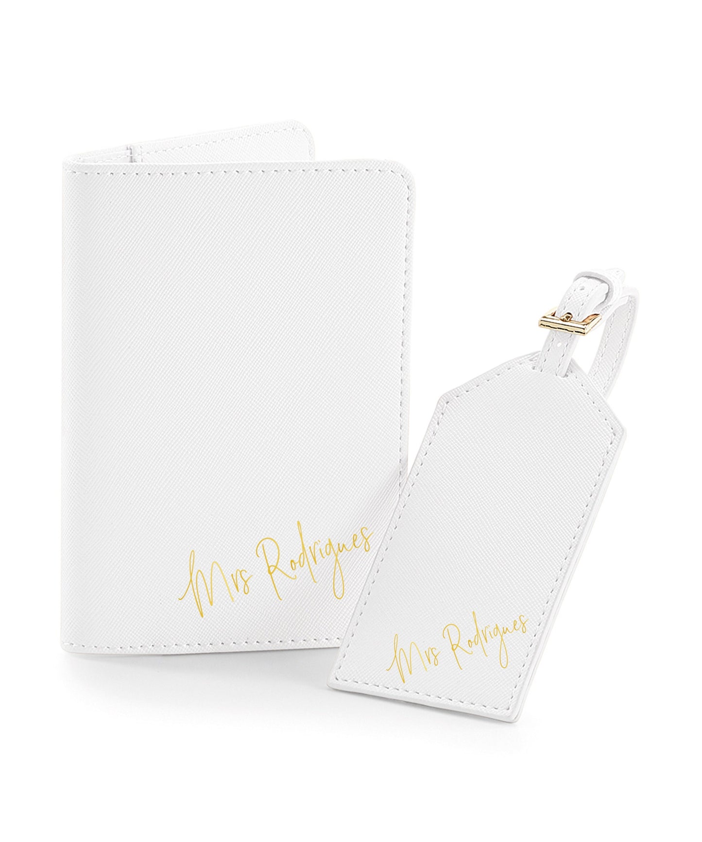 Personalized Wedding Passport Cover & Luggage Tag Set
