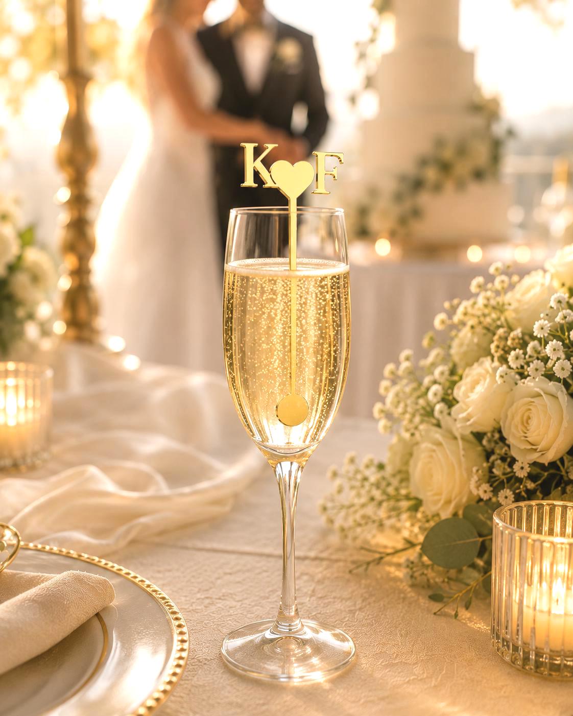 Custom Monogram Stir Sticks, Personalized Acrylic Cocktail Sticks, Bridal Shower Bar Decor