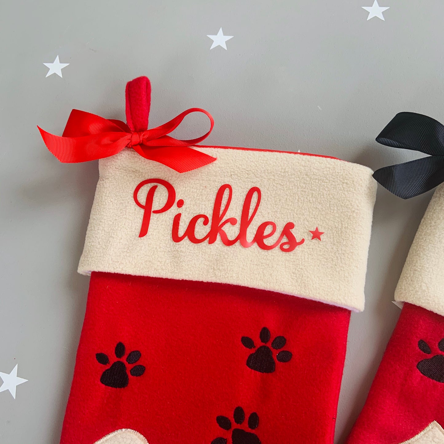 Personalized Plush Pet Christmas Stocking: Cat or Dog Design