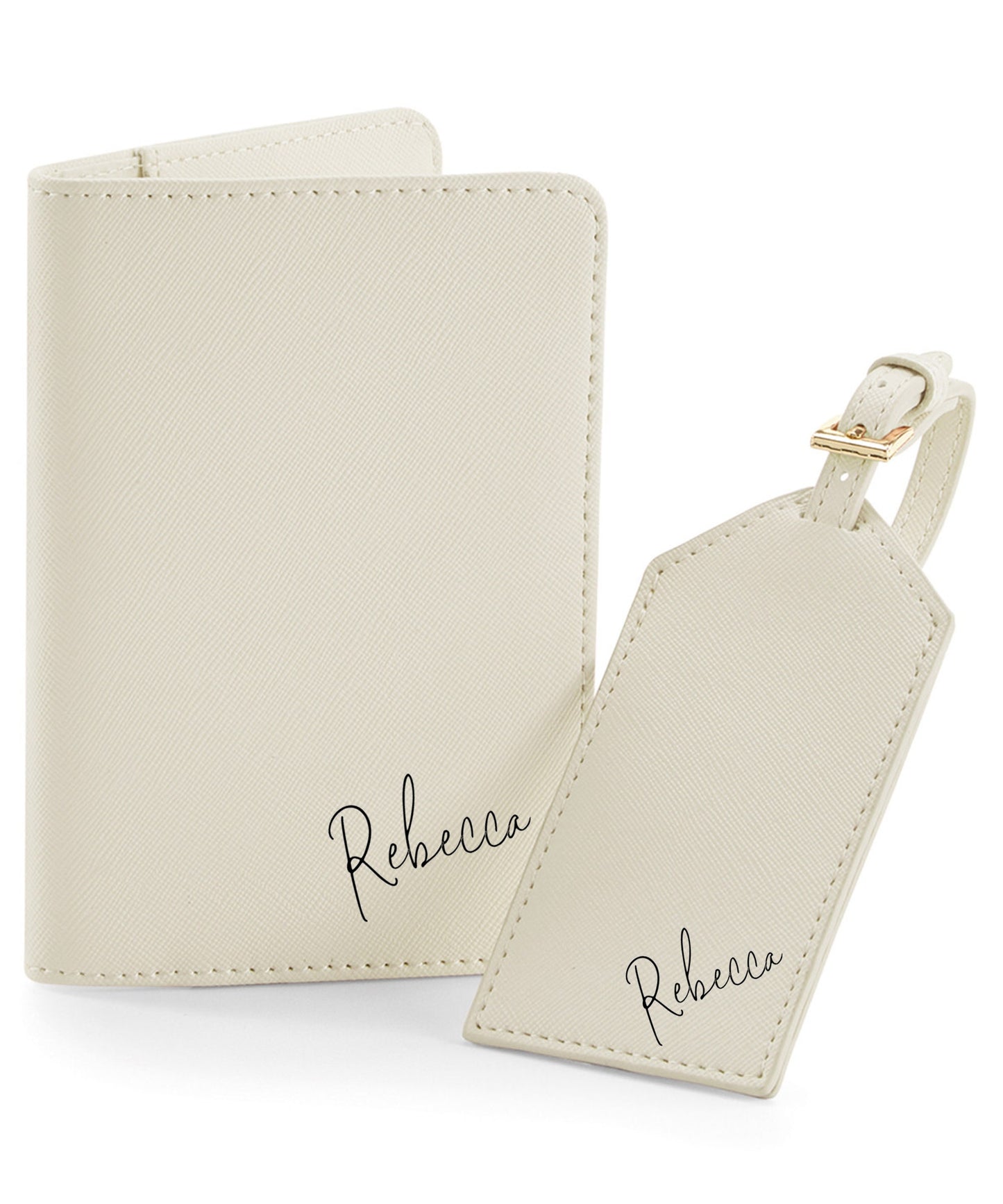 Personalized Wedding Passport Cover & Luggage Tag Set