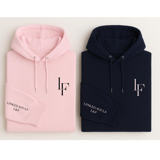 Custom Couple Hoodie: Joint Initials Monogram, Anniversary Gift
