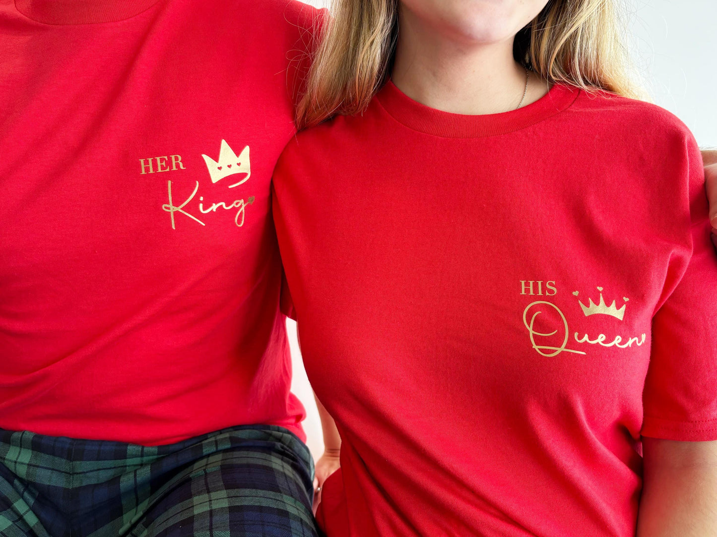 Valentines Matching Pyjamas: Mr & Mrs Cotton Flannel Set